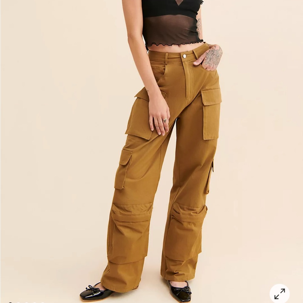 Free People wide leg cargo pants